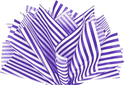 Flexicore Packaging Puple Pin Stripe Print Gift Wrap Tissue Paper Size: 15 Inch by FlexicorePackaging