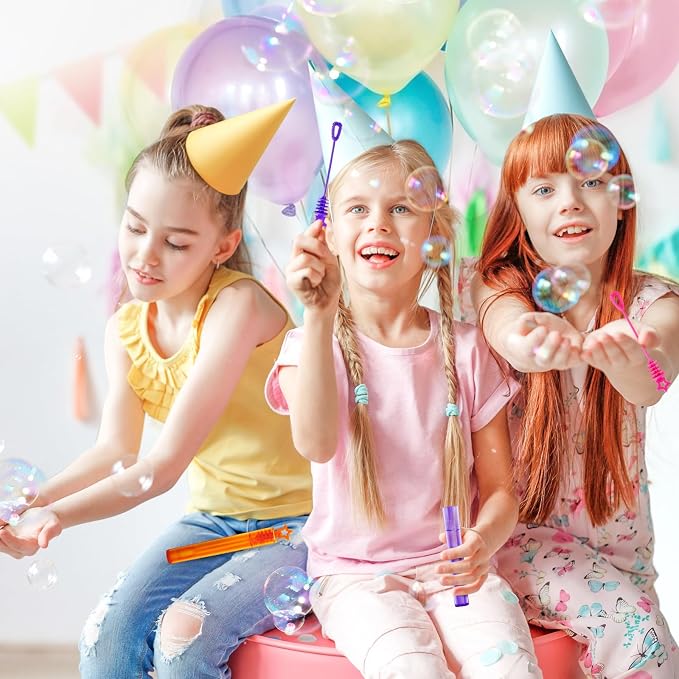 36 Pieces Mini Bubble Wands, Bubble Party Favors Assortment Toys - Image 5