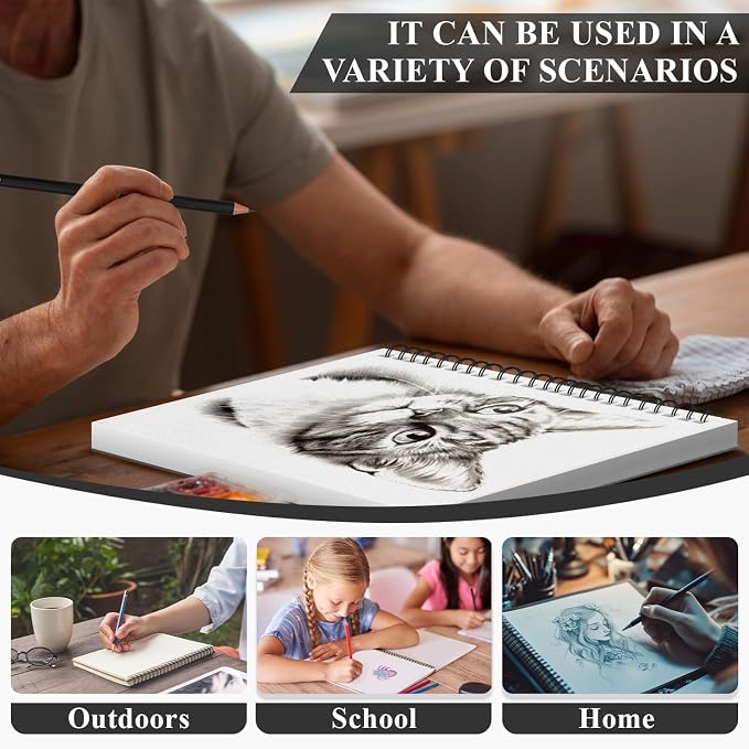 Yagol Sketch Book 9x12 Inch 100 Sheets 68LB/100GSM, Sketch Pad - Image 6