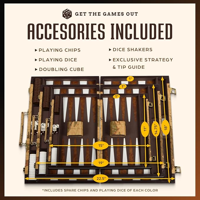 Get The Games Out Top Backgammon Set - Image 5