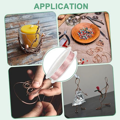 0.7 mm/21 Gauge Copper Wire for Jewelry Making, 10.2FT Copper Beading Craft - Image 7