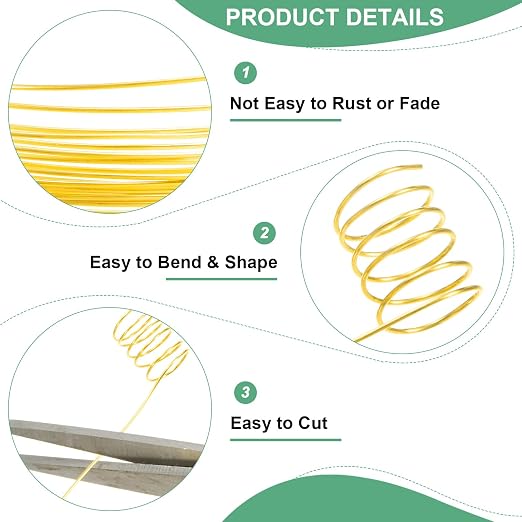 0.6 mm/22 Gauge Copper Wire for Jewelry Making, 13.1FT Copper Beading Craft - Image 2