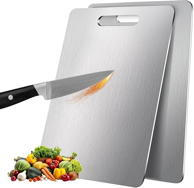 2 Pack, 100% Pure Titanium Cutting Board by Unknown