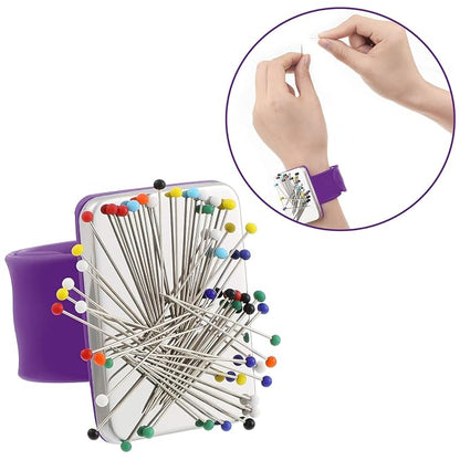 Magnetic Wrist Sewing Pincushion Wrist Magnetic Pin Holder Wristband Pin - Image 3