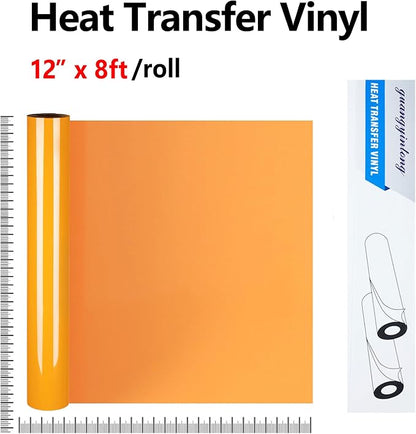 guangyintong Light Orange Heat Transfer Vinyl HTV Rolls - Image 2
