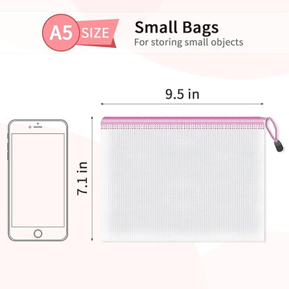 Umriox Small Zipper Pouch, 9.5x7.1 in, Mesh Bags - Image 2