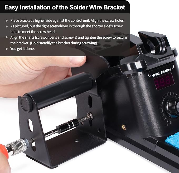 YIHUA 926 III 60W Digital Display Soldering Iron Station Kit w 2 Helping Hands - Image 9