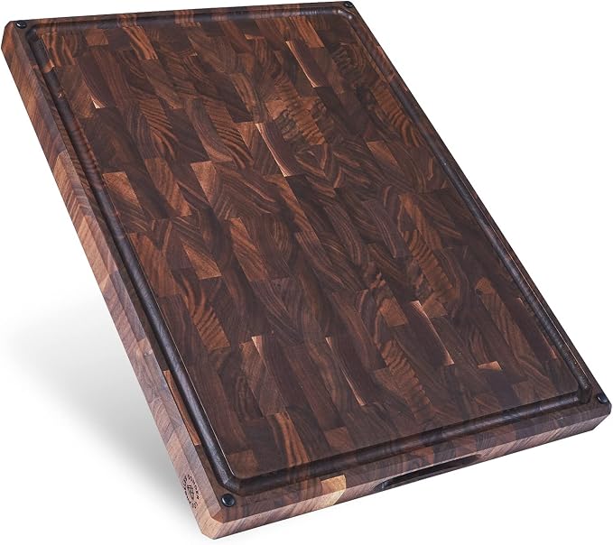 Sonder Los Angeles, Made in USA, Large Thick End Grain Walnut Wood Cutting Board by SonderLosAngeles