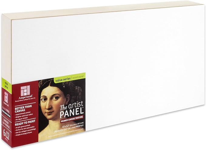 Ampersand Art Supply Wood Gesso Art Painting Panel: Canvas Texture, 1.5 Inch by AmpersandArtSupply