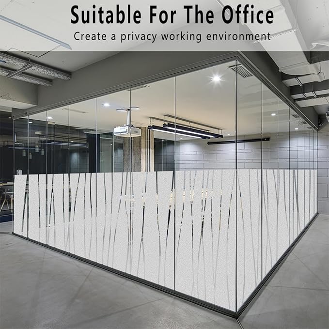 Finnez Window Privacy Film Decorative Frosted Window Cling Privacy Film - Image 5