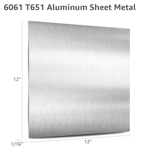 2 Pack 6061 T651 Aluminum Sheet Metal 12" x 12" x 1/16" Rectangle Metal Plate - Image 2