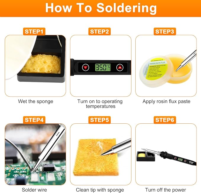 Soldering Iron Kit 80W LCD Adjustable Temperature 180-520℃ Solder Kit - Image 7