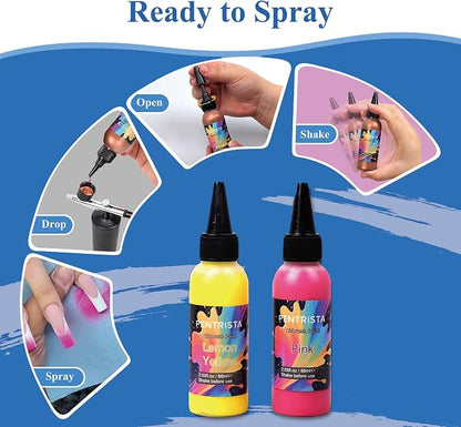 Airbrush Paint Set, 12 Colors - Image 4