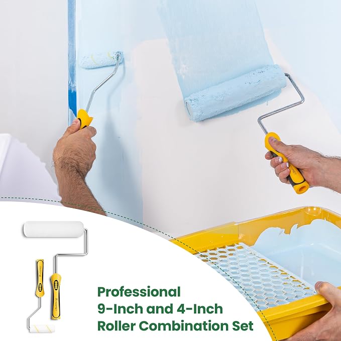 Voomey Professional Paint Roller Kit 22 Pcs, 9-Inch Upgraded Paint Roller - Image 3