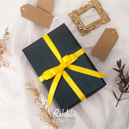 Ribbli Maize Yellow Satin Ribbon Double Faced Satin 1/2 Inch x Continuous 100 - Image 2