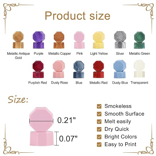 Yoption 360Pcs Dusty Pink Sealing Wax Beads, Sealing Wax Kit - Image 4