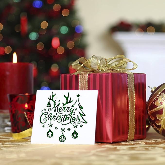 ORIGACH 2 PCS Merry Christmas Hot Foil Plate - Image 5