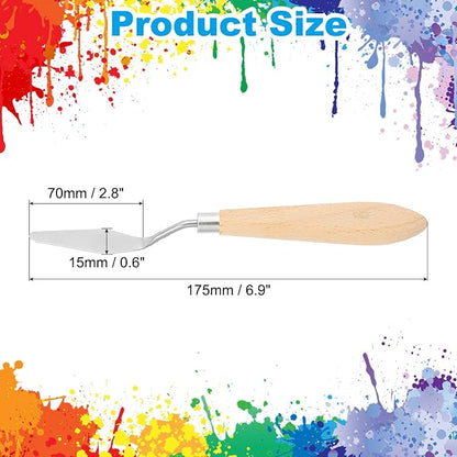 PATIKIL Art Spatula, No.6 15mm Stainless Steel Flexible Palette Knife Painting - Image 2