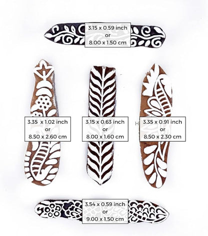 HASHCART® Pottery Printing Blocks Stylish Border Pattern Wooden Stamps - Image 4