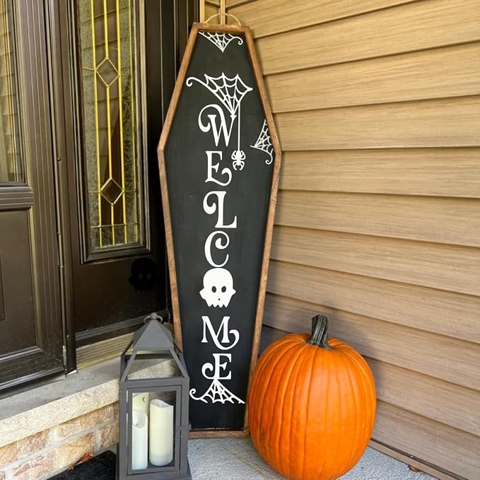 Halloween Stencils for Painting on Wood Door Sign Reusable Large Holiday - Image 2