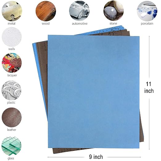 9x11 inch 10 Sheets Sandpaper, Wet or Dry 7000-15000 Grit 5 Assortment Sand - Image 2