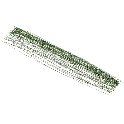 PATIKIL 30 Gauge 16" Floral Stem Wire, Dark Green by PATIKIL
