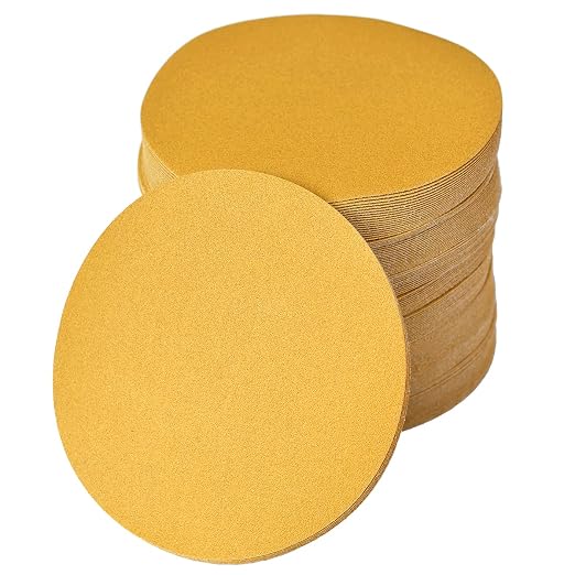 6-Inch No-Hole Hook and Loop Sanding Discs 150-Grit, Random Orbital Sandpaper by Aiyard