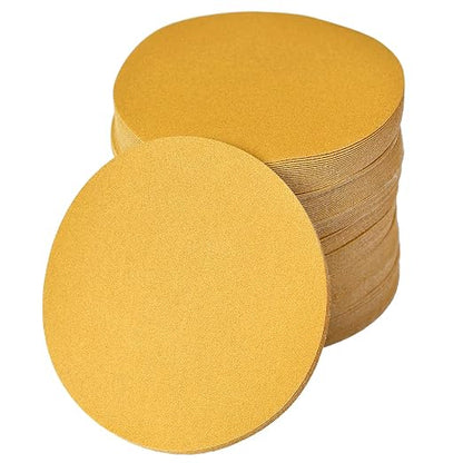 6-Inch No-Hole Hook and Loop Sanding Discs 150-Grit, Random Orbital Sandpaper by Aiyard