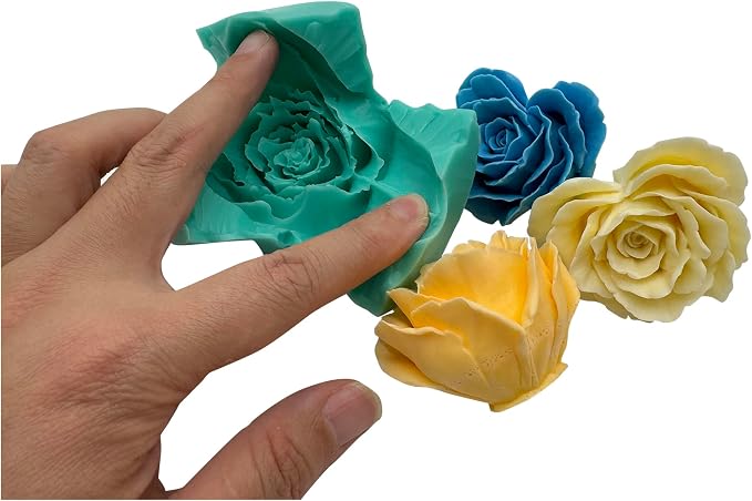 Heart Shape Blossoming Flower 3D Mold, DIY Crystal Epoxy Resin Silicone Molds - Image 2
