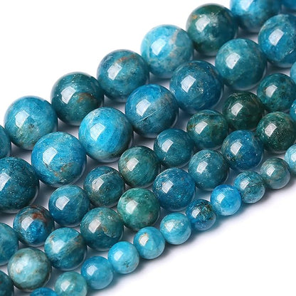 38PCS 10mm AAA Natural Blue Apatite Stone Beads Gemstone Round Loose Spacer by NaturalStoneBeads