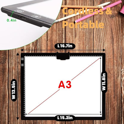 HIUKCOLED Rechargeable A3 Light Pad - Image 4
