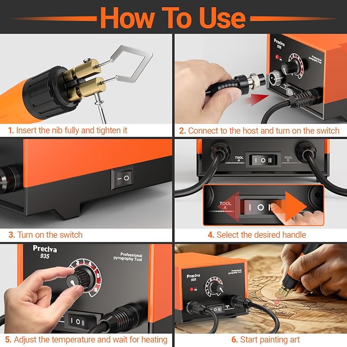 Preciva 935 Dual Handle Wood Burning Kit - Image 5