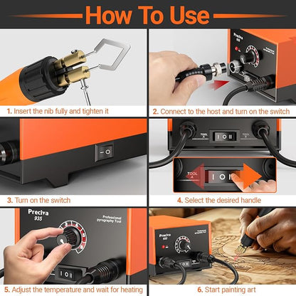 Preciva 935 Dual Handle Wood Burning Kit - Image 5
