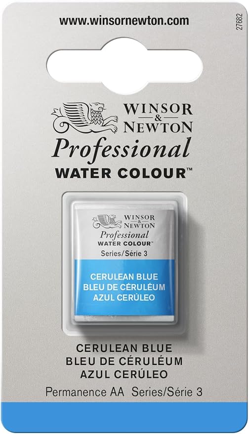 Winsor & Newton Professional Water Colour Paint, Half Pan, Cerulean Blue by WinsorNewton