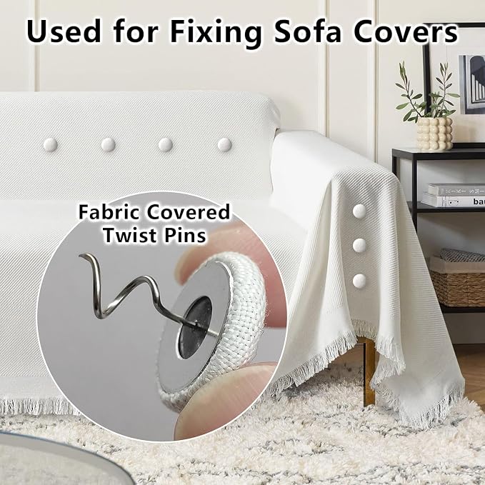 Linen Fabric-Covered Twist Pins - Image 7