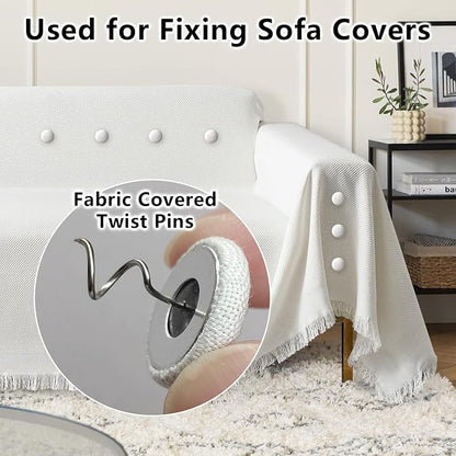 Linen Fabric-Covered Twist Pins - Image 7