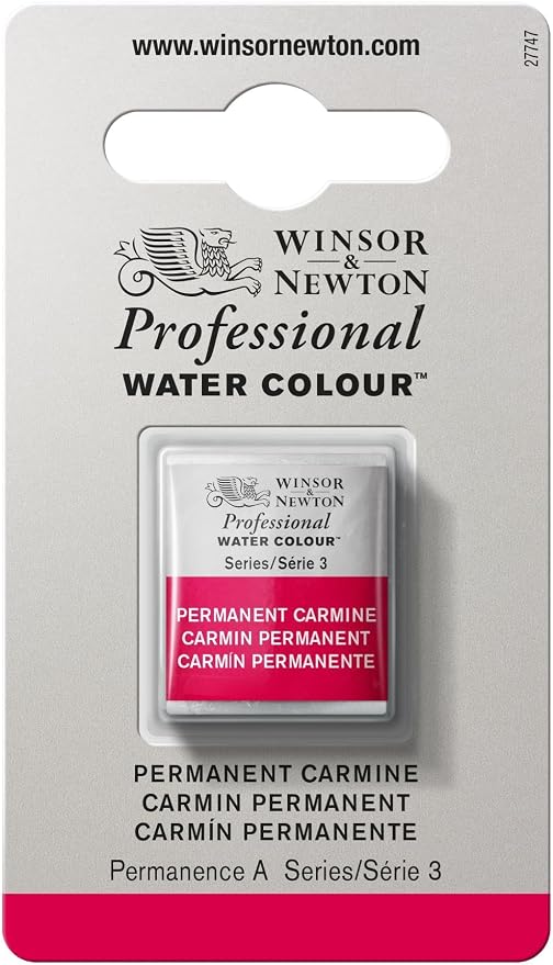 Winsor & Newton Professional Water Colour Paint, Half Pan, Permanent Carmine by WinsorNewton