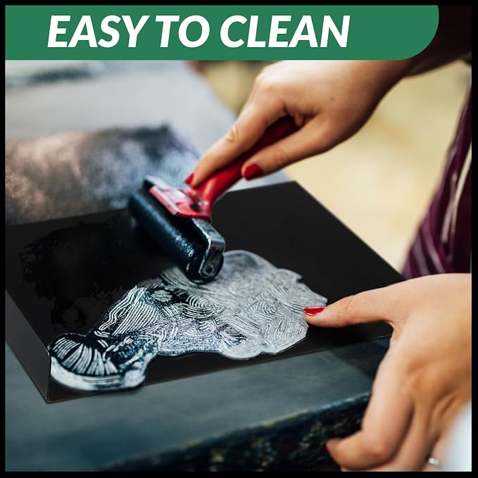 Suzile Bench Hook Metal Inking Plate Linoleum Printmaking Block Stop Ink Plate - Image 4
