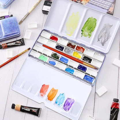 LOONENG Empty Watercolor Palette, Empty Watercolor Tin - Image 6