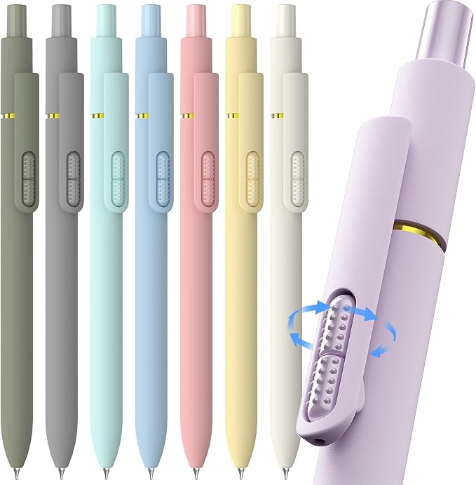 8Pcs Gel Pens - 0.5mm Black Ink Pens Fine Point Smooth Writing, Quick Drying by Unknown
