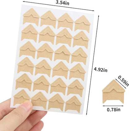 DERAYEE 12 Sheets Photo Corner Stickers, 6 Colors Self Adhesive Photo Mounting - Image 2