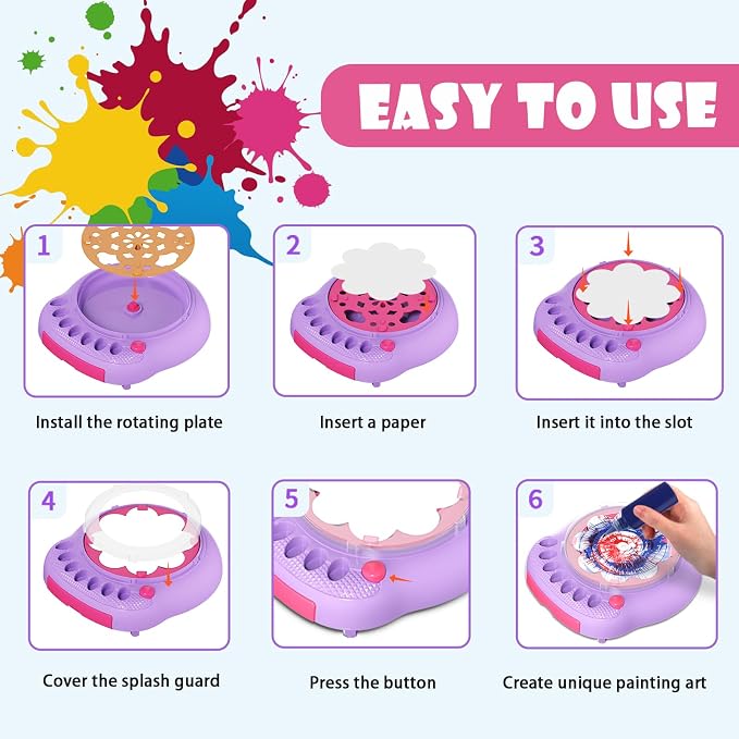 Hewaurorion Paint Spin Art Machine Kit - Image 7