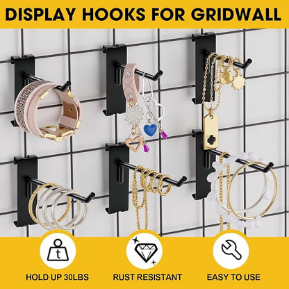 Gridwall Hooks 4 Inch, 60 Pack Metal Display Hooks - Image 6