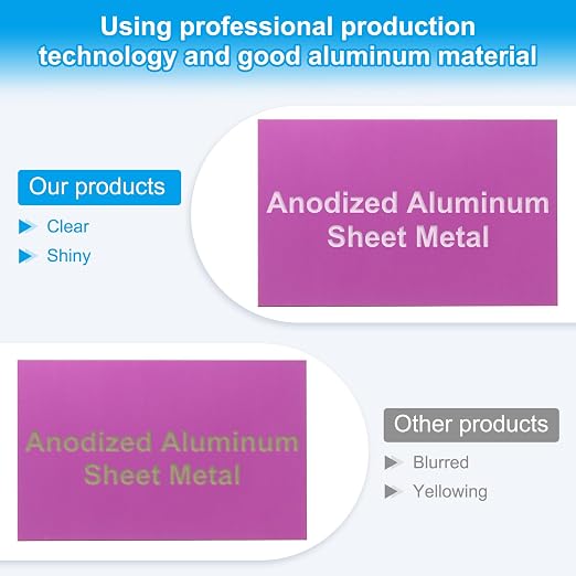 PATIKIL 2.1x3.3 Inch Anodized Aluminum Sheet Metal - Image 4