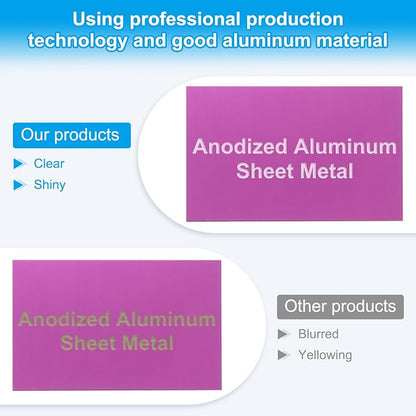 PATIKIL 2.1x3.3 Inch Anodized Aluminum Sheet Metal - Image 4