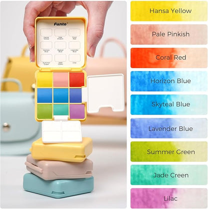 Funto Pocket Watercolor Set, Travel Color Kit, - Image 3