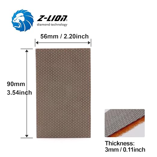 Z-Lion Diamond Abrasive Paper Sheets 200 Grit Diamond Sandpaper Nylon Back - Image 2