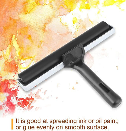 7.8 Inch Soft Rubber Brayer, Rubber Brayer Roller Paint Brush Ink Applicator - Image 2