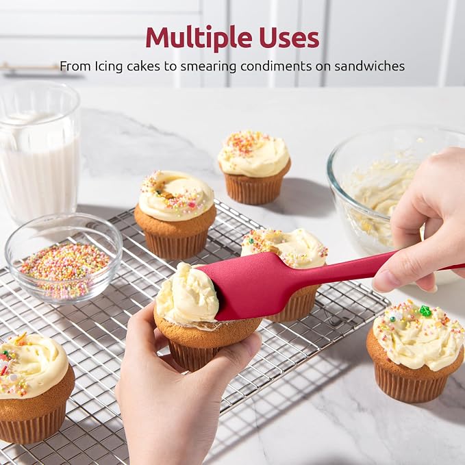 U-Taste Silicone Spatula Set: 600ºF High Heat Resistant, Seamless Food Grade - Image 8