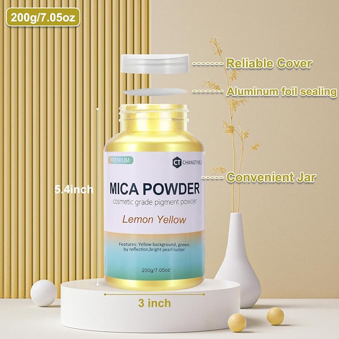 Mica Powder, 7.05OZ（200g）, Magic Red Mica Powder Pigment - Image 3